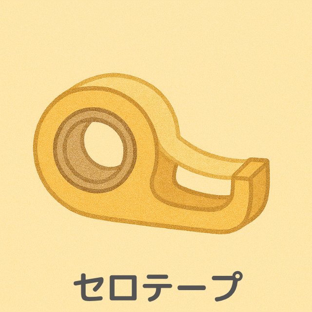 巧緻性の練習「セロテープ」セロテープのイラスト